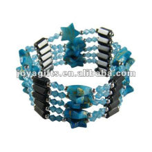 Magnetic Blue Star Wrap Bracelets &amp; Collier 36 &quot;